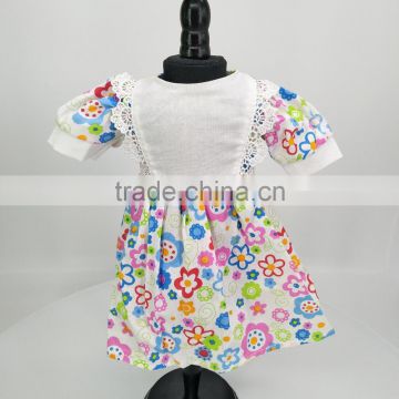 18 inch kid doll clothes with flower for wholesale