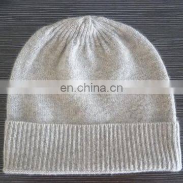 wholesale rib/cable/fklat knitted cashmere beanie hats