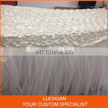 New Arrival Hot Wedding Decorative Ruffled Curly Willow Table Skirt photo-4