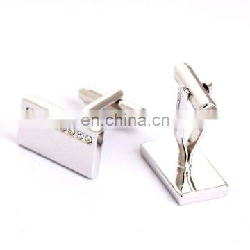 2015 HOT Shirt Silver Cufflinks for Mens Gifts Brand Cuff Crystal Cuff Links photo-2