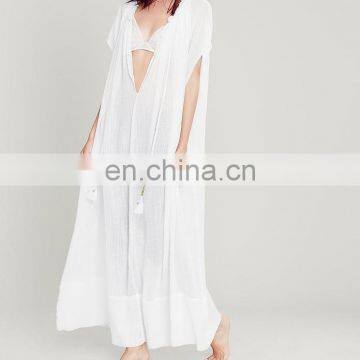 CHEFON Sheer gauzy women beach bohemian maxi dresses wholesale