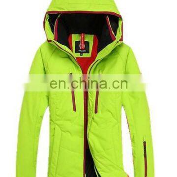 Cheap waterproof women winter yellow ski jacket with OEKO-Tex cartification