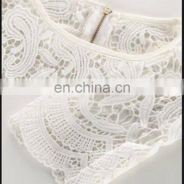 High Quality Fashion Round Neck Sexy Lace Casual Dress With 3/4 Long Sleeves Dress photo-5