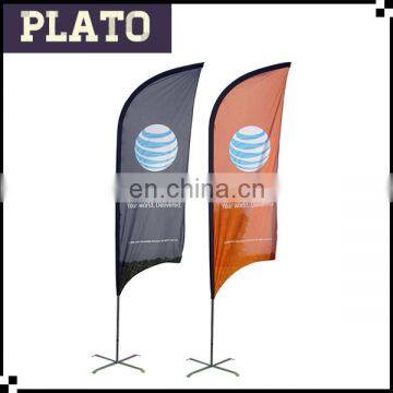 Cheap knife shaped advertising flag/flying banner with logo printed for promotion