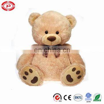 Teddy Bear JUMBO PLUSH Big size toy with ribbon sitting paw embroidered toy