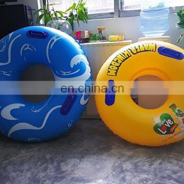 42 Inch PVC Yellow Color Inflatable Swimming Ring Water Park Tube for Water Park Slide Use photo-2
