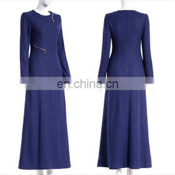 T-D626 Fashion Winter Wool Maxi Dress Custom Women Islamic Clothing photo-4