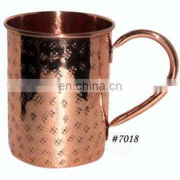 Solid Pure Hammered Copper Mugs manufacturer