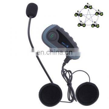 V8 1200m 5 Riders Motorcycle Helmet Intercom Stereo Headset with Remote Controller