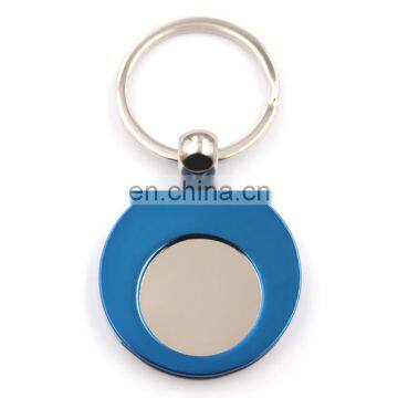 Dying different colors popping rotating trolley coin token keyring