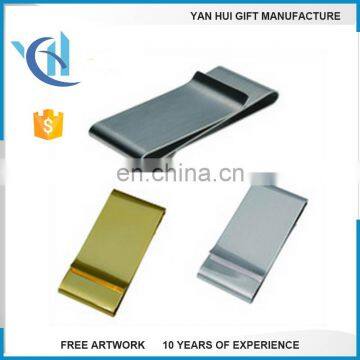 2017 Wholesale promotion gold metal money clips with customized logo