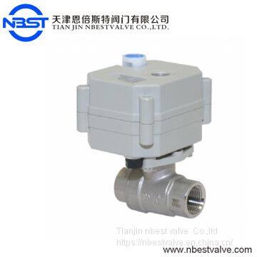 DN25 1inch With Indicator Stainless Steel Mini Electric Operated Ball Valve photo-2