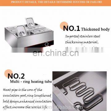 Table Counter Top Stainless Steel Commercial Electric Buffet Hot Soup Food Warmer Bain Marie for Sale photo-4