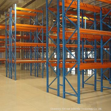 bolted go-downs blue and orange pallet racking system