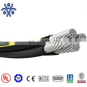 600 Volt Stranded Aluminum conductor Quadruplex For Direct Burial URD Cable