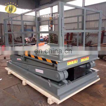 7LSJG Shandong SevenLift electric plywood hydraulic small warehouse goods elevator lift table 1 ton