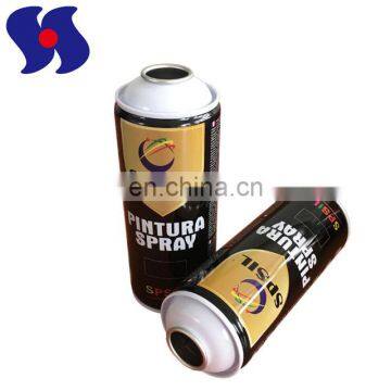 Portable Size Diameter 65mm Spray Paint Metal Can/Aerosol Tinplate Can with White Cone and Dome