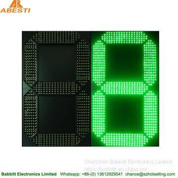 led digital green display/ outdoor1digits gas price led signs/ 22 inch 7 segment led display