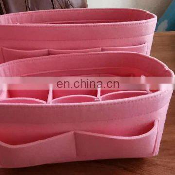1 Set 4 Size Soft Pink Felt Insert Organize Handbag photo-3