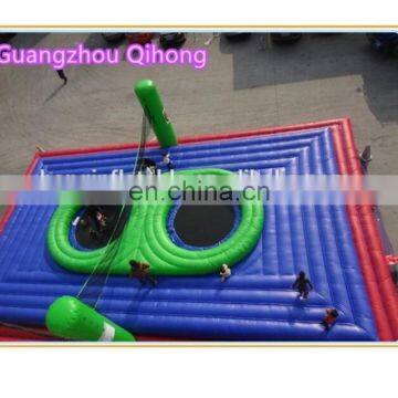 Outdoor Movable Inflatable Volleyball Court With Jump Trampoline for Adults photo-2