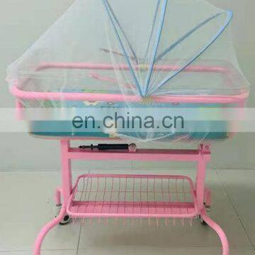 Safety and Comfortable Plastic Abs Baby Bassinet Crib Newborns Trolley Medical Infant Sleep Adjustable Hospital Baby Cart photo-5
