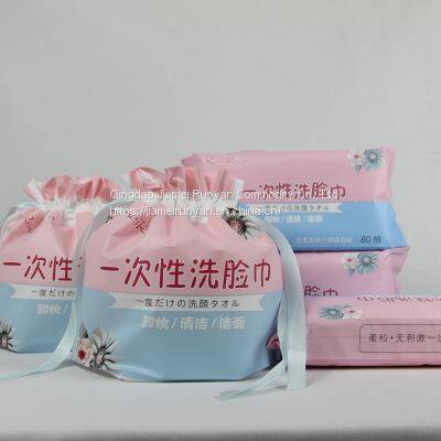 Disposable Face Organic Biodegradable Towel Hand Circular Cotton Tissue Flexible Wipes photo-3