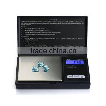 Scales AWS-1KG-BLK Signature Series Black Digital Pocket Scale, 1000 by 0.1 G