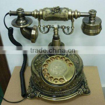 Landline antique wooden telephone model