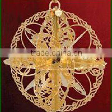 beauty decoration brass ornament etched brass ornament