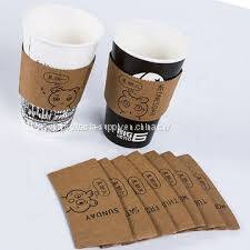 Personalized coffee cup sleeves disposable coffee paper cups sleeves custom printed