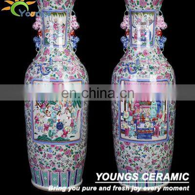 Various Antique Luxury 1.2 m Tall Large Chinese Ceramic Colorful Famille Rose Floor Vases