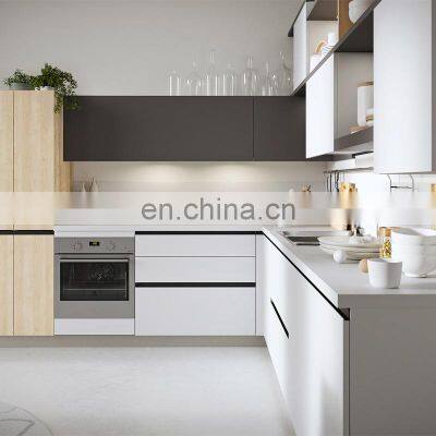 Simple Design Acrylic Marble Counter Top Customize Assemble Kitchen Cabinet