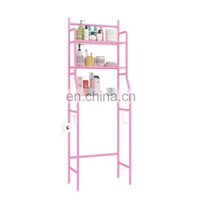 K&B hot sale wholesale metal floor space save rack toilet bathroom storage shelf no drilling