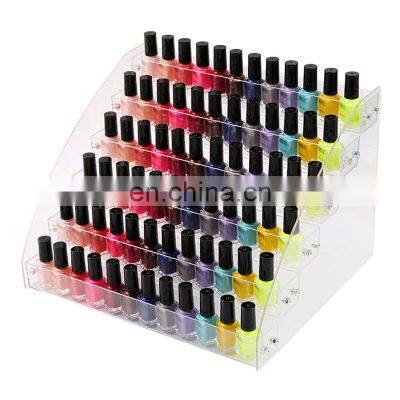 Manicure Store Nail Polish Display Shelf 5 Layers Clear Acrylic Nail Polish Display Rack