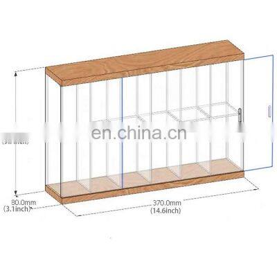 Clear Acrylic Action Figure Display Box/Case with Sliding Door Acrylic Showcase for Pop Figure Action Toys