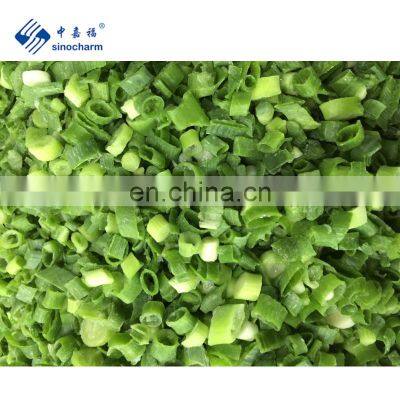 Sinocharm BRC Approved High Quality 5mm IQF Frozen Green Onion Cut