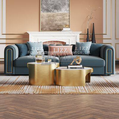 Divani Casa Living Room Furniture Modern Loveseat Luxury Fabric Sofa Set
