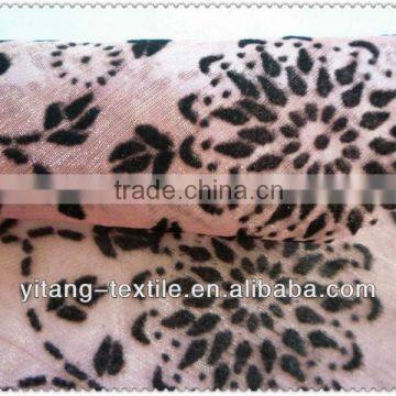 silk gauze flocked fabric