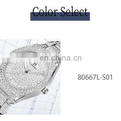 LONGBO 80667 Lady Watch Excellence Quartz Diamond Gold Stainless Steel Luxury Charm Watch For Women photo-2