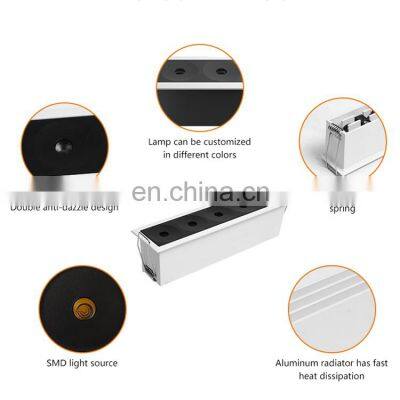 Energy Saving Indoor Recessed Aluminum Office Building Meeting Room 18W LED Linear Down Lamp photo-3