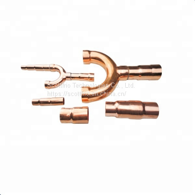 Disperse Pipe Comercial Air Conditioner Copper pipe supplier Y Shape Branch Pipe for Midea Vrf D series FQZHW-03N1D