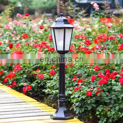 Chinese-Style Waterproof LED Fence Lawn Lamp Outdoor Waterproof Garden Pillar Light Creative Square Post Lighting