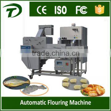 chicken nugget food flouring coating machine