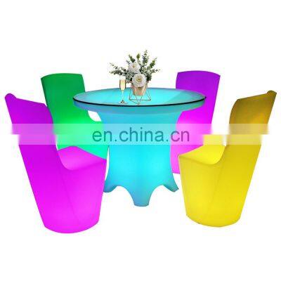 mesas y sillas para bar night club event party garden bar stool plastic outdoor led lighted furniture led tables and bar chairs