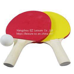Wooden Table Tennis Rackets With Three Ping-Pong Balls and Retractable Net Shelf