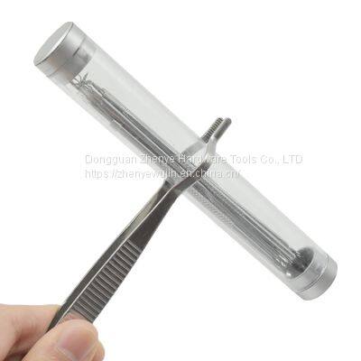 Stainless Steel Tweezers Chemical Experiment Equipment Thickened Tube Tweezers Round Head Crucible Pliers High-Temp Resistant Teaching Instruments photo-3