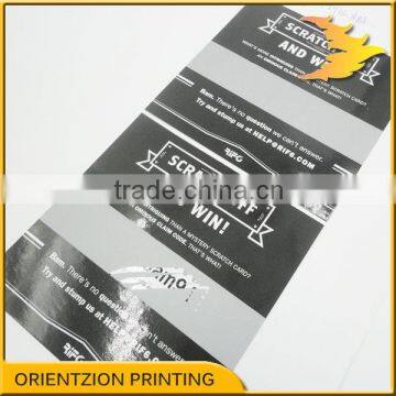 Custom Scratch Off Paper Lottery Ticket Printing, Lottery Card Printing.