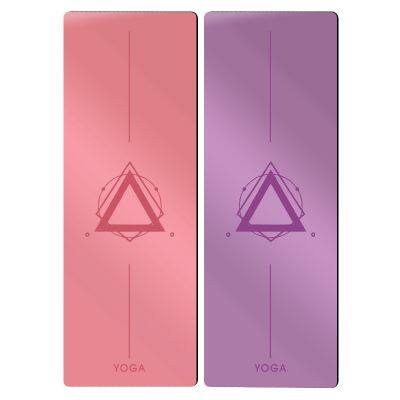 Custom Printed PU Leather Natural Rubber Yoga Mat for Fitness photo-3