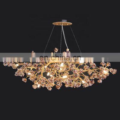 Modern gold chandelier light fixture luxury crystal chandelier lighting for dinning room