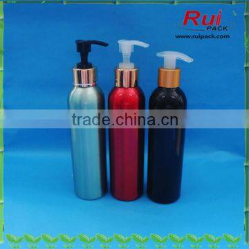 200ml colored body lotion spray aluminum bottle,cosmetic aluminum bottle